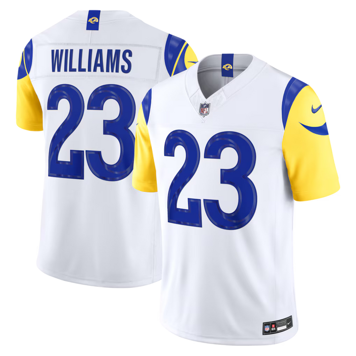Los Angeles Rams Kyren Williams Jersey - NFL Nike Vapor F.U.S.E. Stitched Limited – White (USA Sourced) - UKASSNI