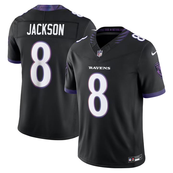 Baltimore Ravens Lamar Jackson Jersey – NFL Nike Alternate Vapor F.U.S.E. Stitched Limited – 2 Colours (USA Sourced)