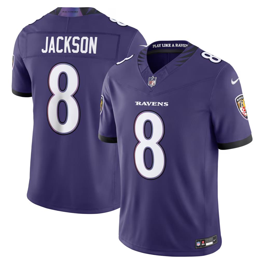 Baltimore Ravens NFL Lamar Jackson Nike Vapor F.U.S.E. Limited Jersey - Purple (USA Stock) - UKASSNI