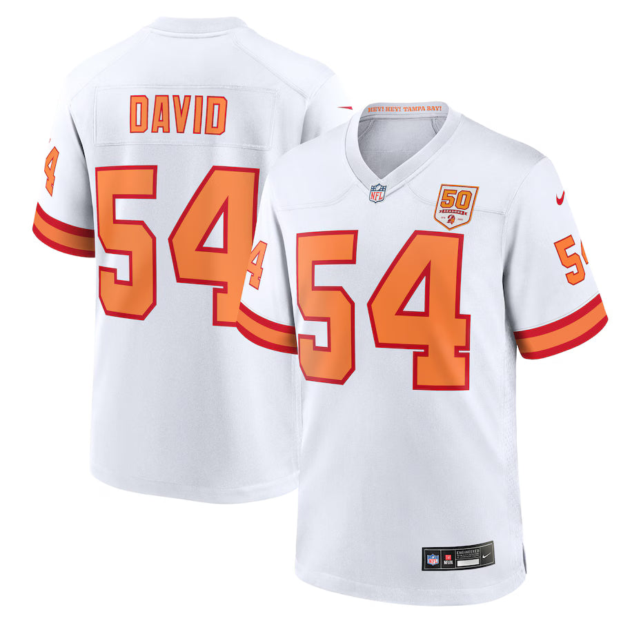 Lavonte David #54 Tampa Bay Buccaneers NFL Nike 50th Season Game Jersey – White (USA Stock) - UKASSNI