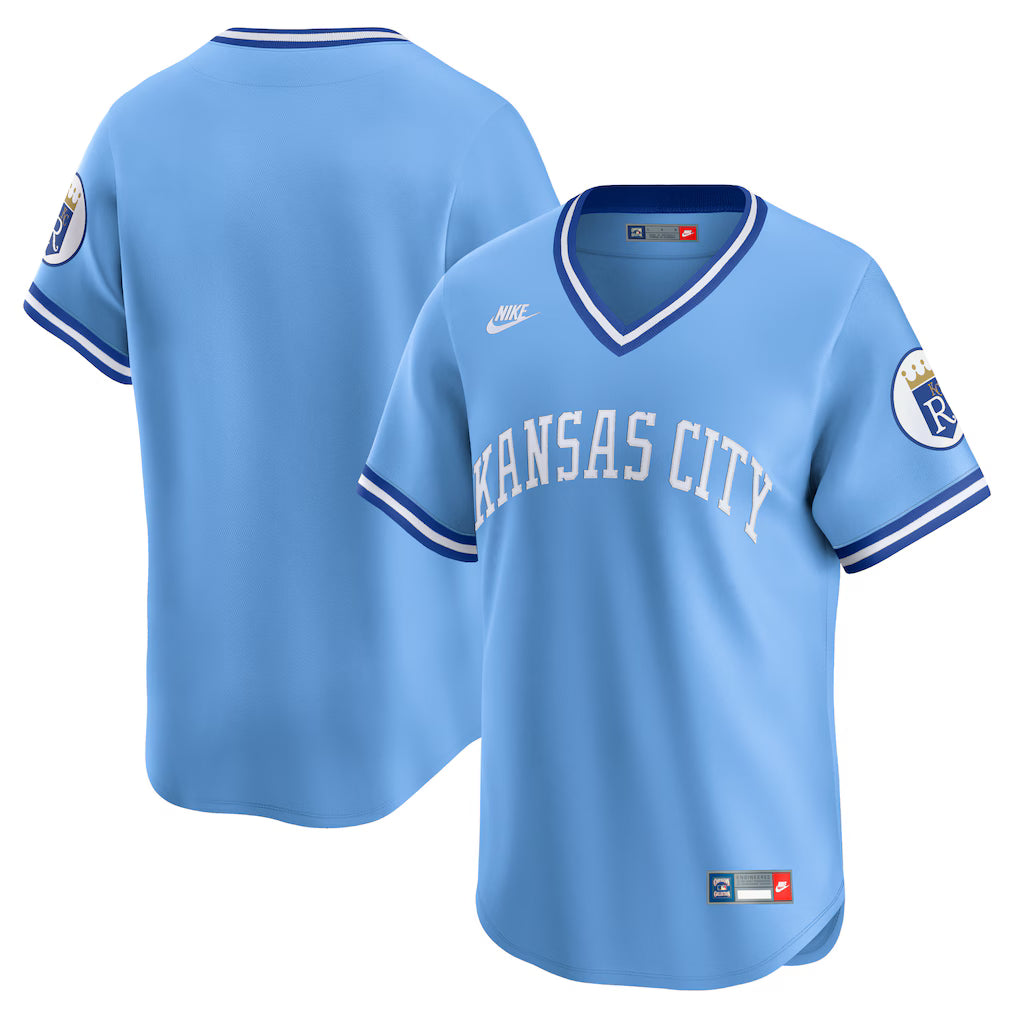 Kansas City Royals MLB Nike Cooperstown Collection Limited Jersey – Light Blue (USA Stock)