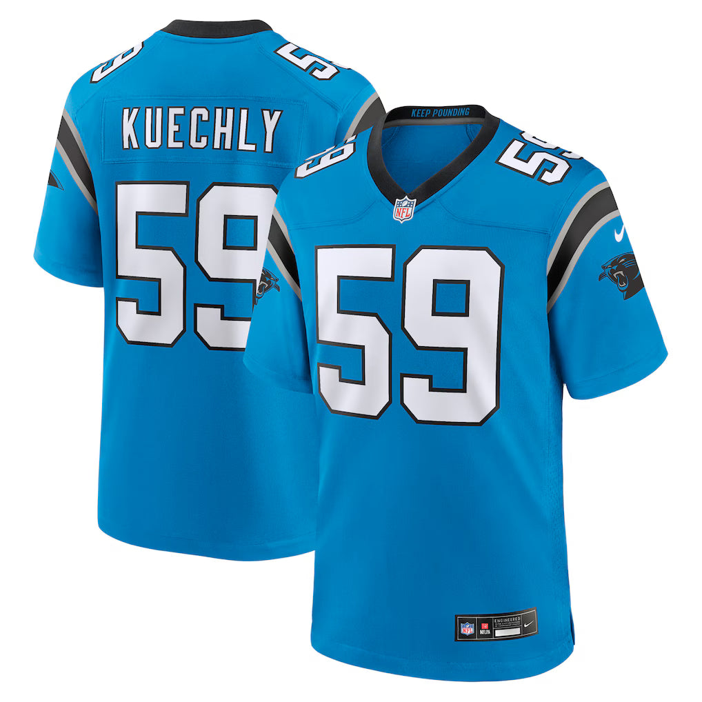 Carolina Panthers NFL Luke Kuechly Nike Retired Player Alternate Game Jersey – Blue (USA Stock) - UKASSNI