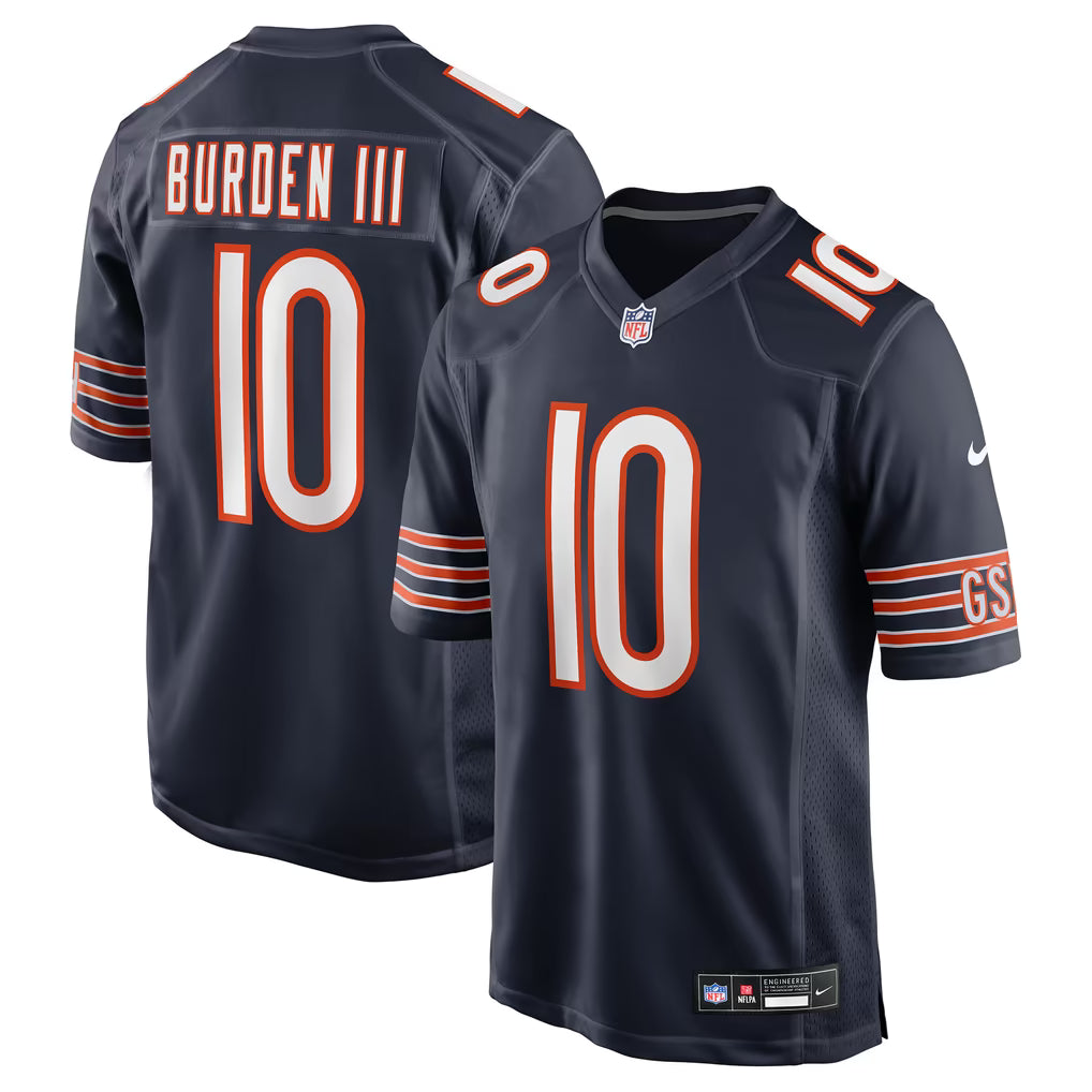 Chicago Bears Luther Burden III Jersey – NFL Nike Team Game – Navy (USA Sourced)