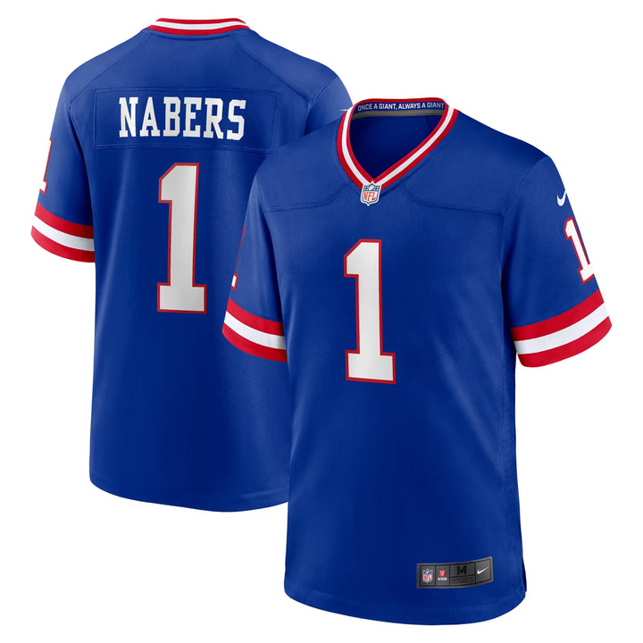 New York Giants Malik Nabers Jersey – NFL Nike Game – 3 Colours (USA Sourced)