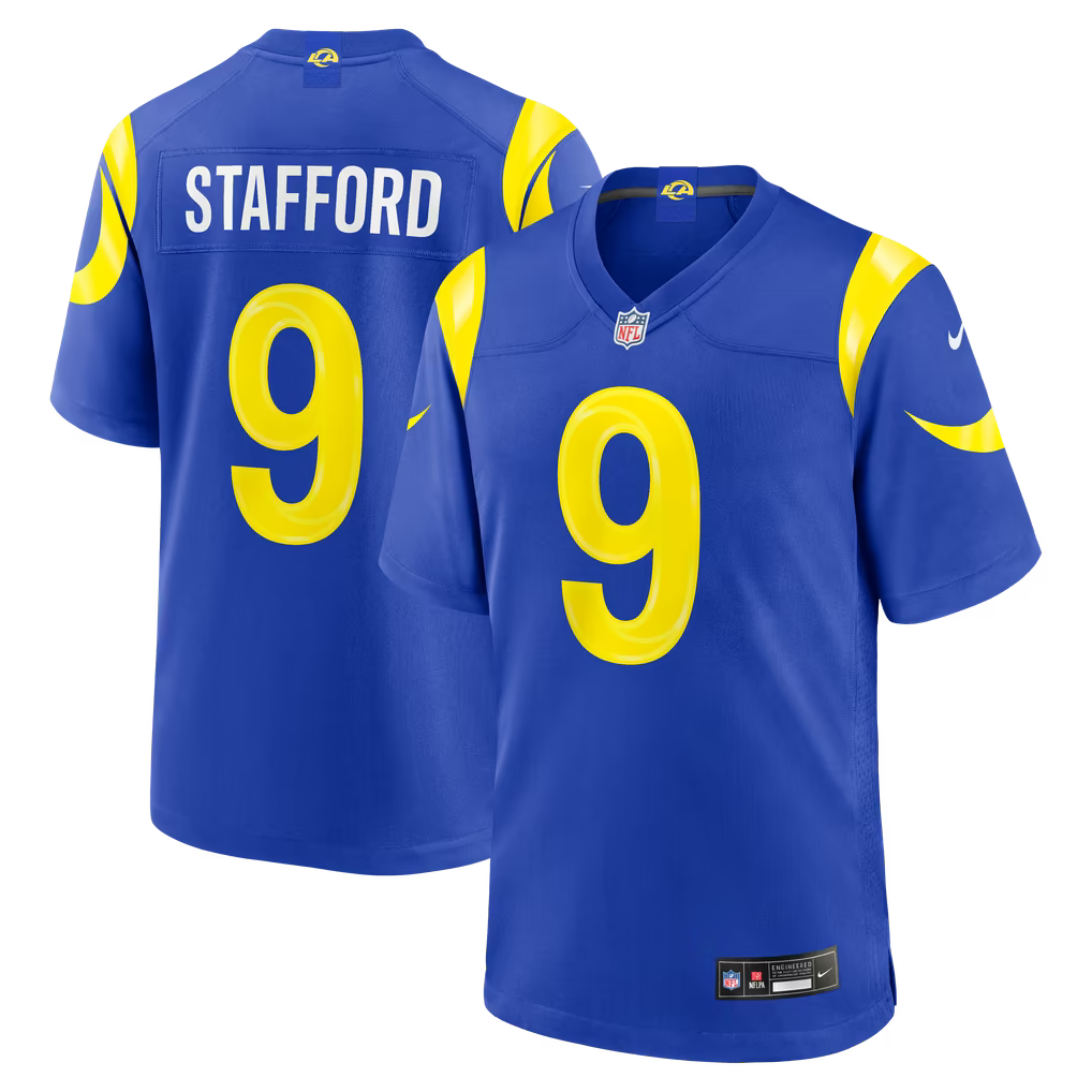 Los Angeles Rams Matthew Stafford Jersey – NFL Nike Game – 2 Colours (USA Sourced)