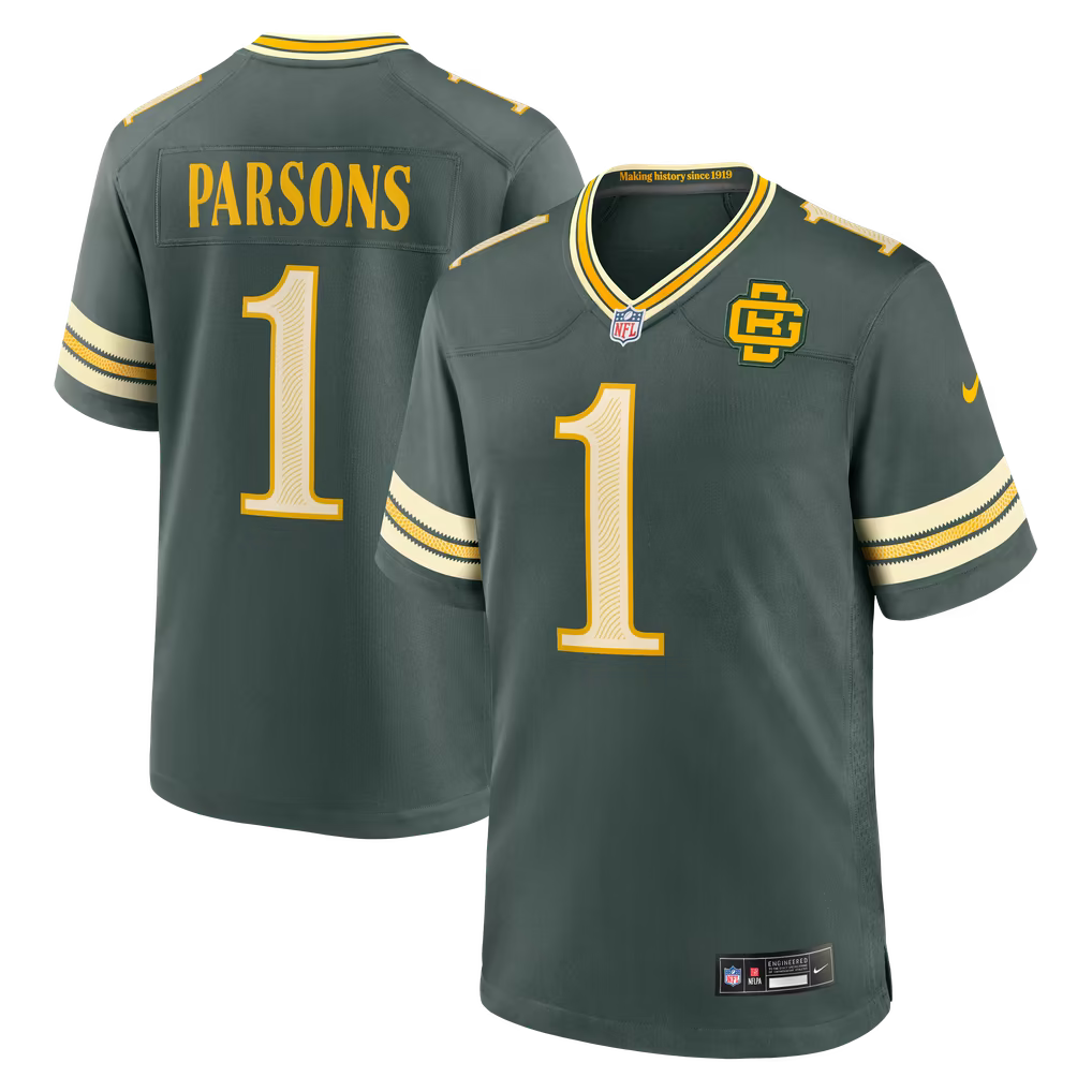 Green Bay Packers Micah Parsons Jersey – NFL Nike 2026 Rivalries Collection Game – Green (USA Sourced)