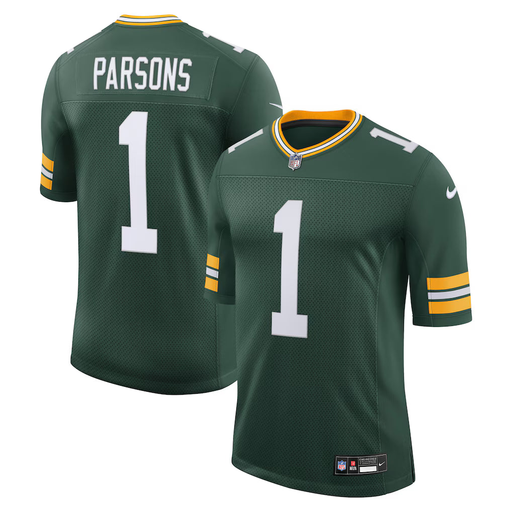 Green Bay Packers Micah Parsons Jersey - NFL Nike Vapor Untouchable Stitched Limited – Green (USA Sourced)