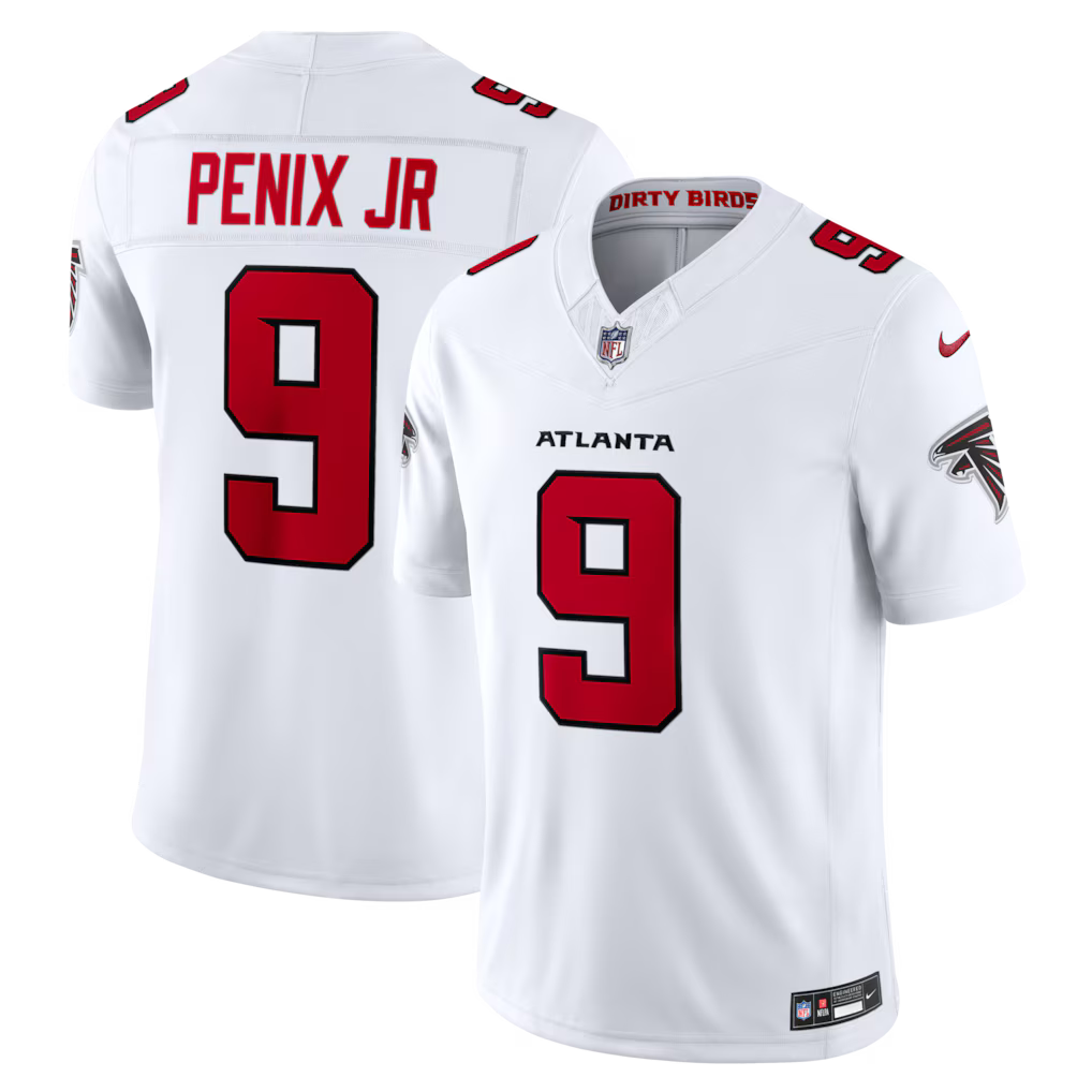Atlanta Falcons NFL Michael Penix Jr. Nike Vapor F.U.S.E. Sewn Down Limited Jersey – White (USA Stock) - UKASSNI