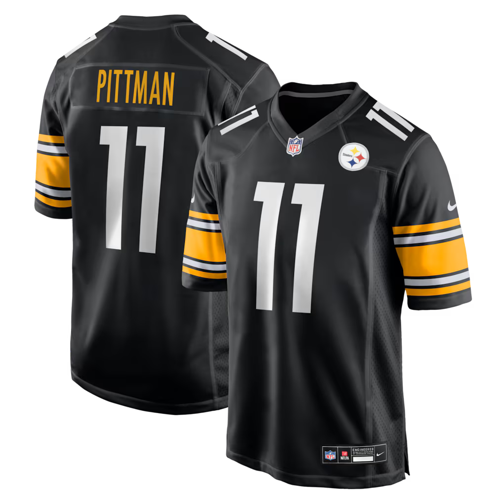 Pittsburgh Steelers NFL Michael Pittman Jr. Nike Game Jersey – Black (USA Stock)