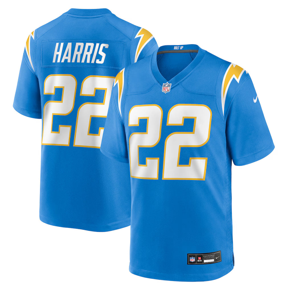 Los Angeles Chargers NFL Najee Harris Nike Game Player Jersey – Powder Blue (USA Stock) - UKASSNI