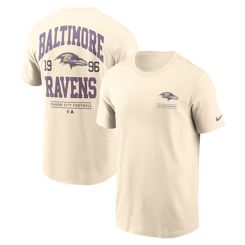 Baltimore Ravens Freestyle Essential T-Shirt – NFL Nike – Natural (USA Sourced)