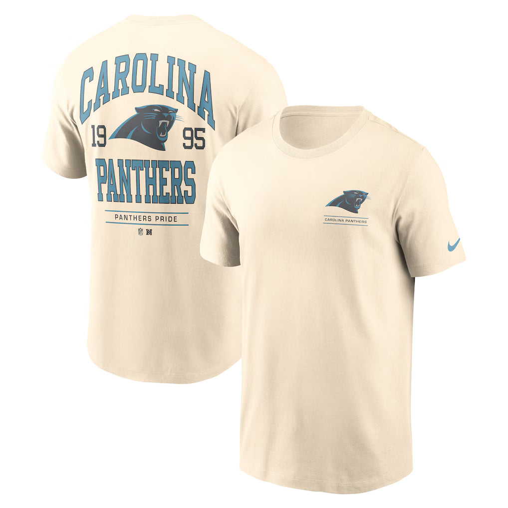 Carolina Panthers Freestyle Essential T-Shirt – NFL Nike – Natural (USA Sourced)