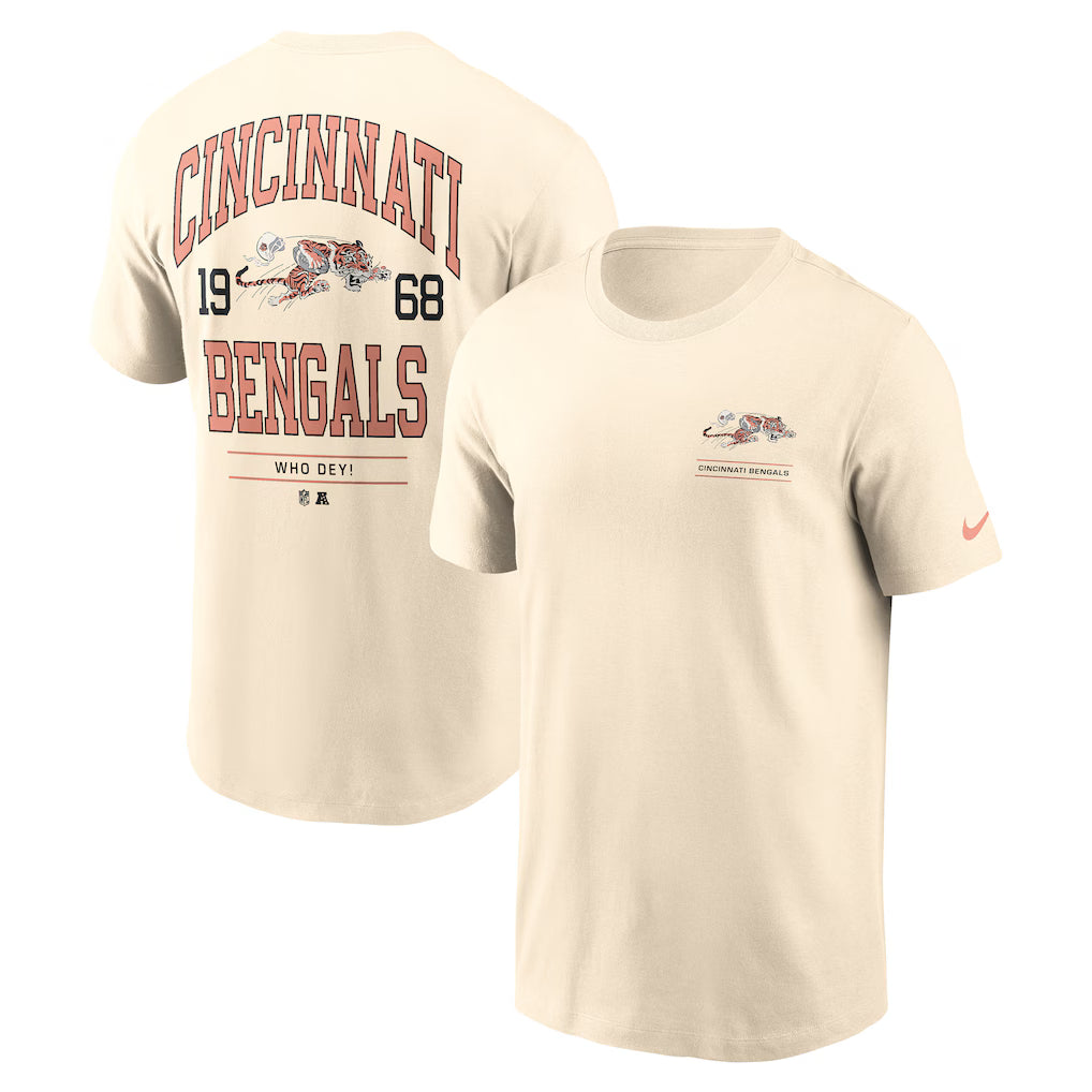 Cincinnati Bengals Freestyle Essential T-Shirt – NFL Nike – Natural (USA Sourced)