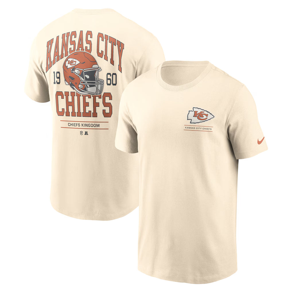 Kansas City Chiefs Freestyle Essential T-Shirt – NFL Nike – Natural (USA Sourced)
