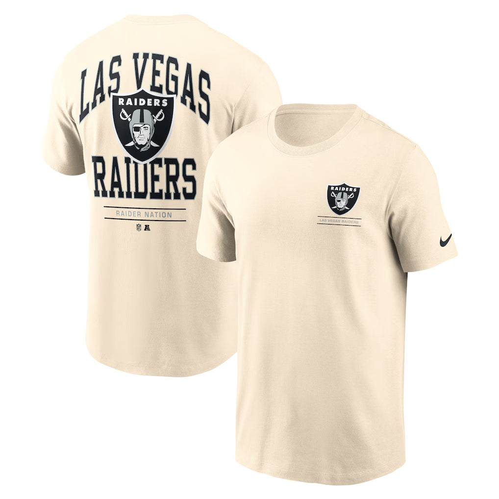 Las Vegas Raiders Freestyle Essential T-Shirt – NFL Nike – Natural (USA Sourced)