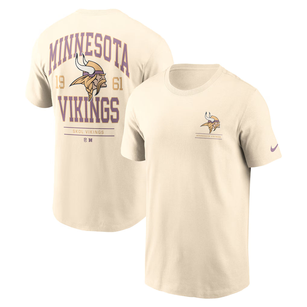 Minnesota Vikings Freestyle Essential T-Shirt – NFL Nike – Natural (USA Sourced)