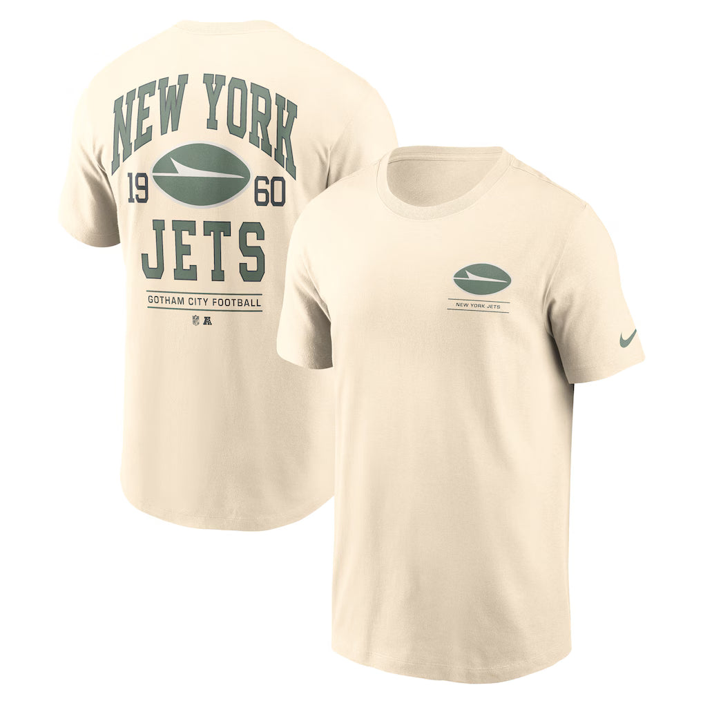 New York Jets Freestyle Essential T-Shirt – NFL Nike – Natural (USA Sourced)