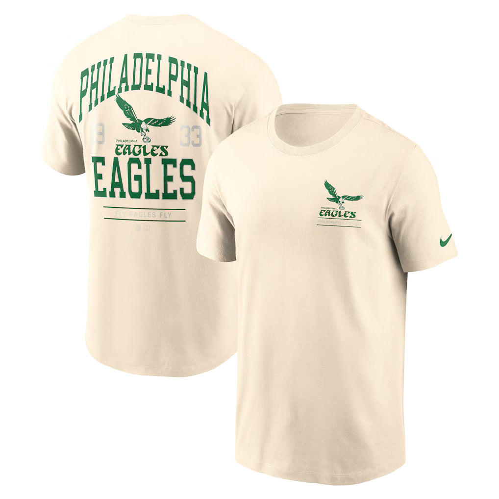 Philadelphia Eagles Freestyle Essential T-Shirt – NFL Nike – Natural (USA Sourced)