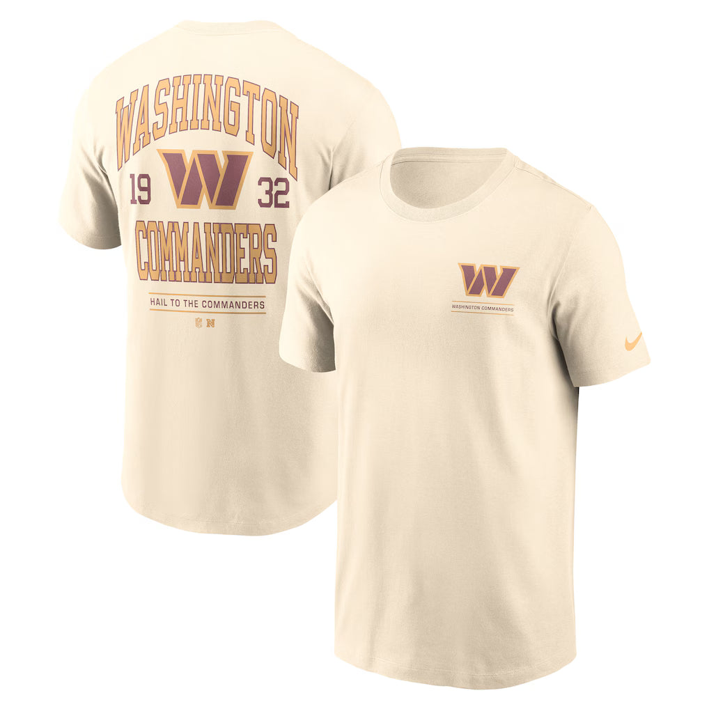 Washington Commanders Freestyle Essential T-Shirt – NFL Nike – Natural (USA Sourced)