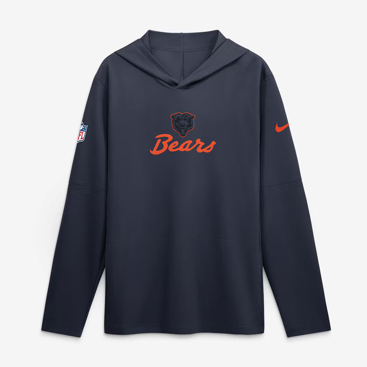 Chicago Bears Nike 2026 Rivalries Collection Sideline Lightweight Hooded Long Sleeve Top - Navy
