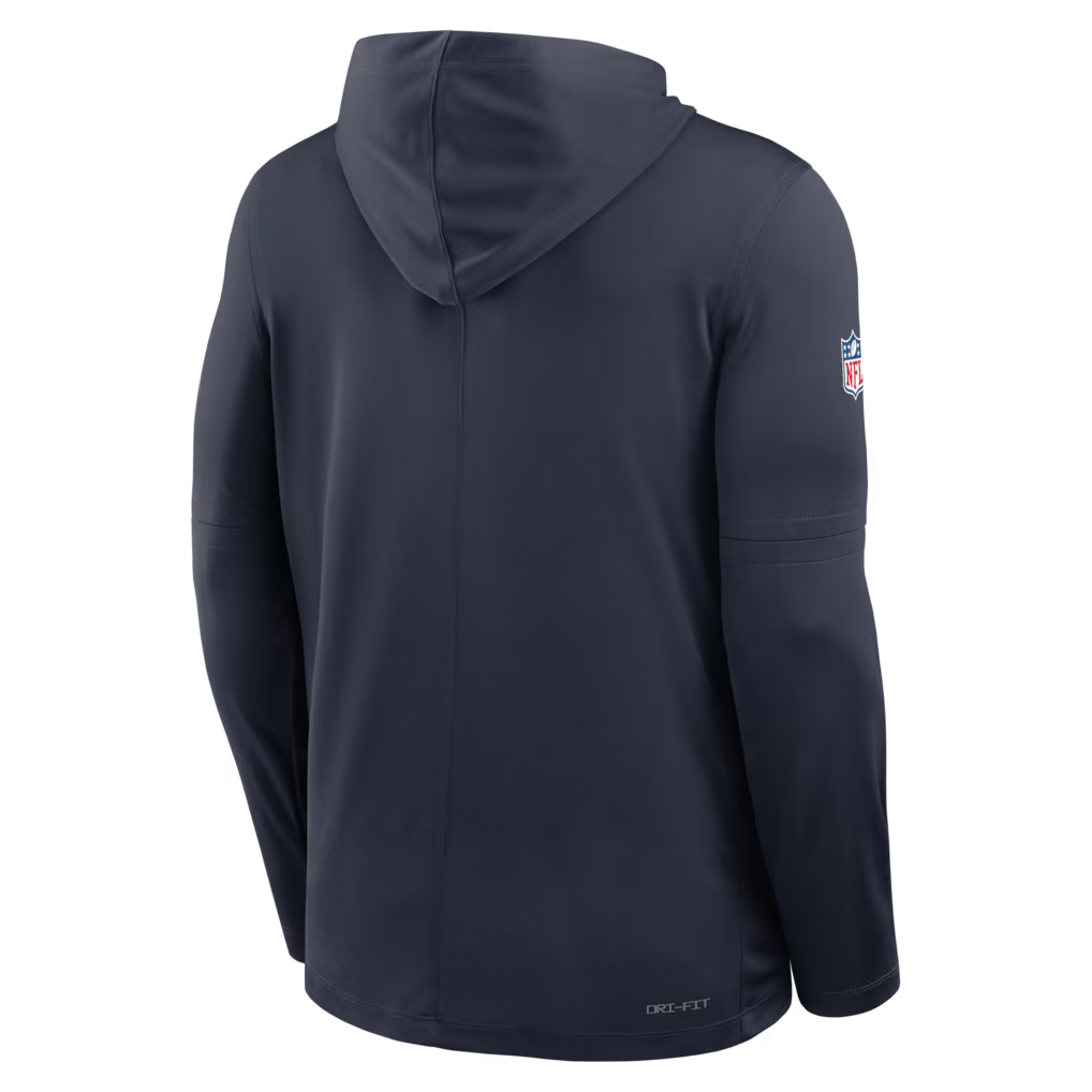 Chicago Bears Nike 2026 Rivalries Collection Sideline Lightweight Hooded Long Sleeve Top - Navy