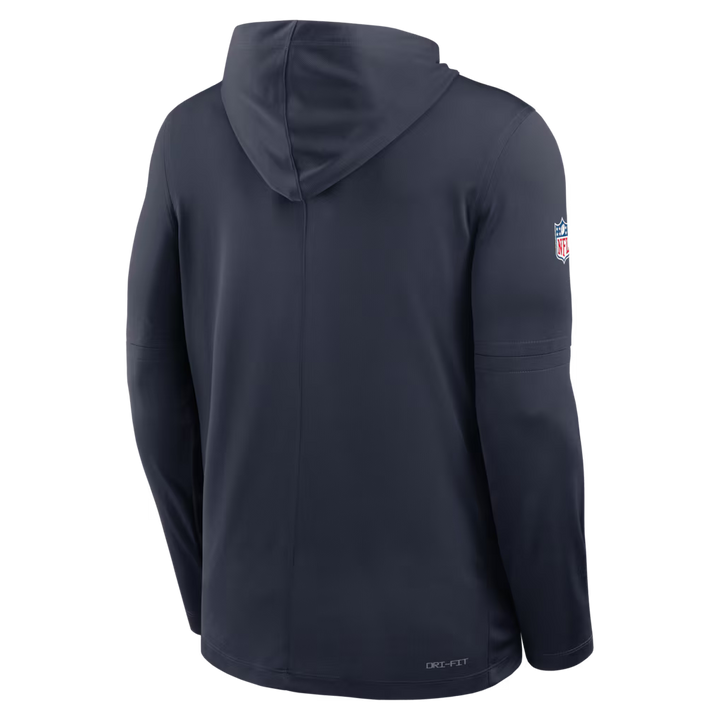 Chicago Bears Nike 2026 Rivalries Collection Sideline Lightweight Hooded Long Sleeve Top - Navy