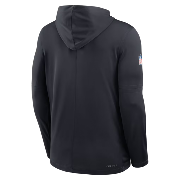 Los Angeles Rams Hooded Long Sleeve Top – NFL Nike Rivalries Collection Sideline Lightweight – Navy (USA Sourced)
