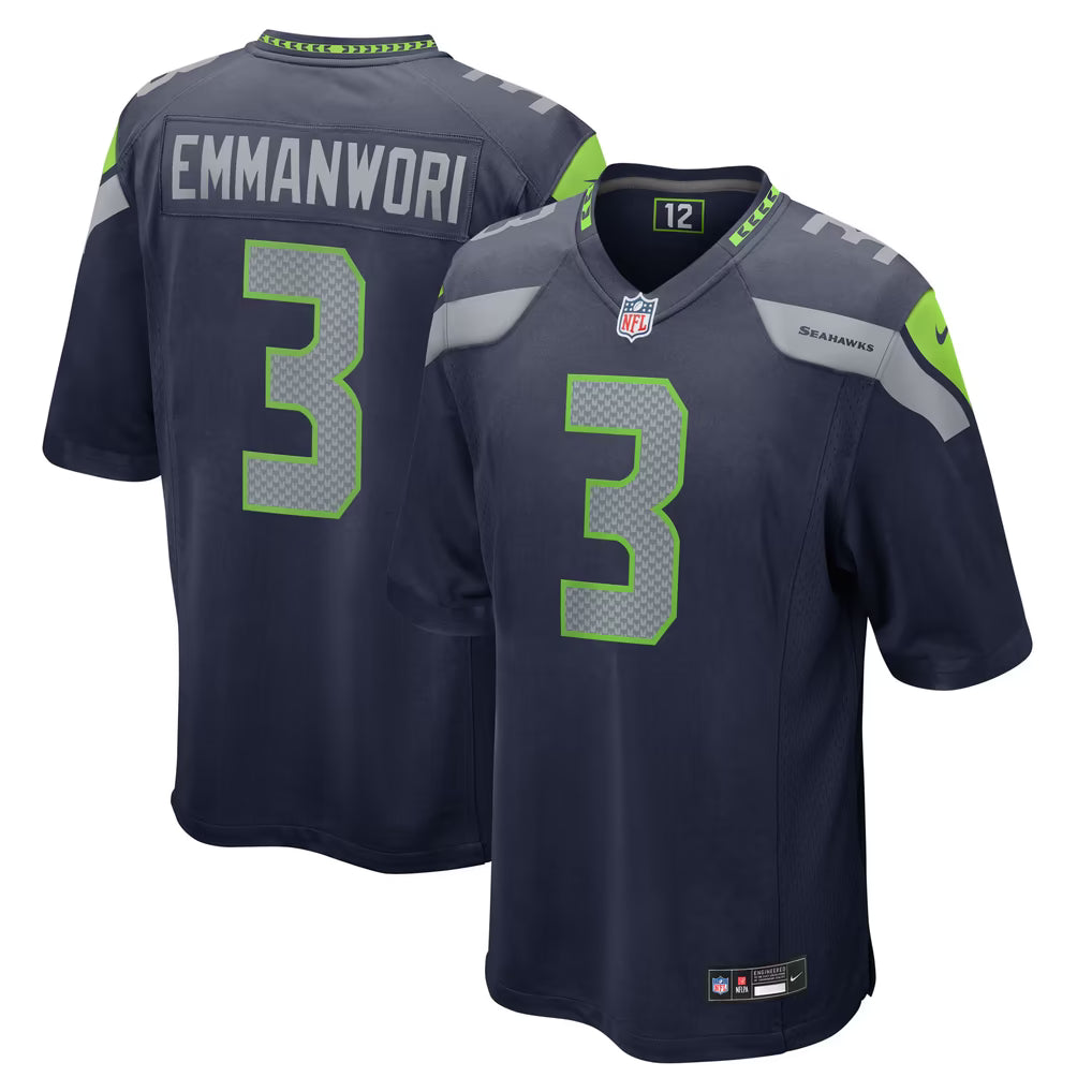 Seattle Seahawks Nick Emmanwori Jersey – NFL Nike Game – 3 Colours (USA Sourced)