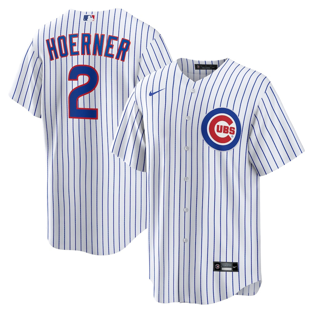 Chicago Cubs MLB Nico Hoerner Nike Replica Player Jersey – White – (USA Stock)