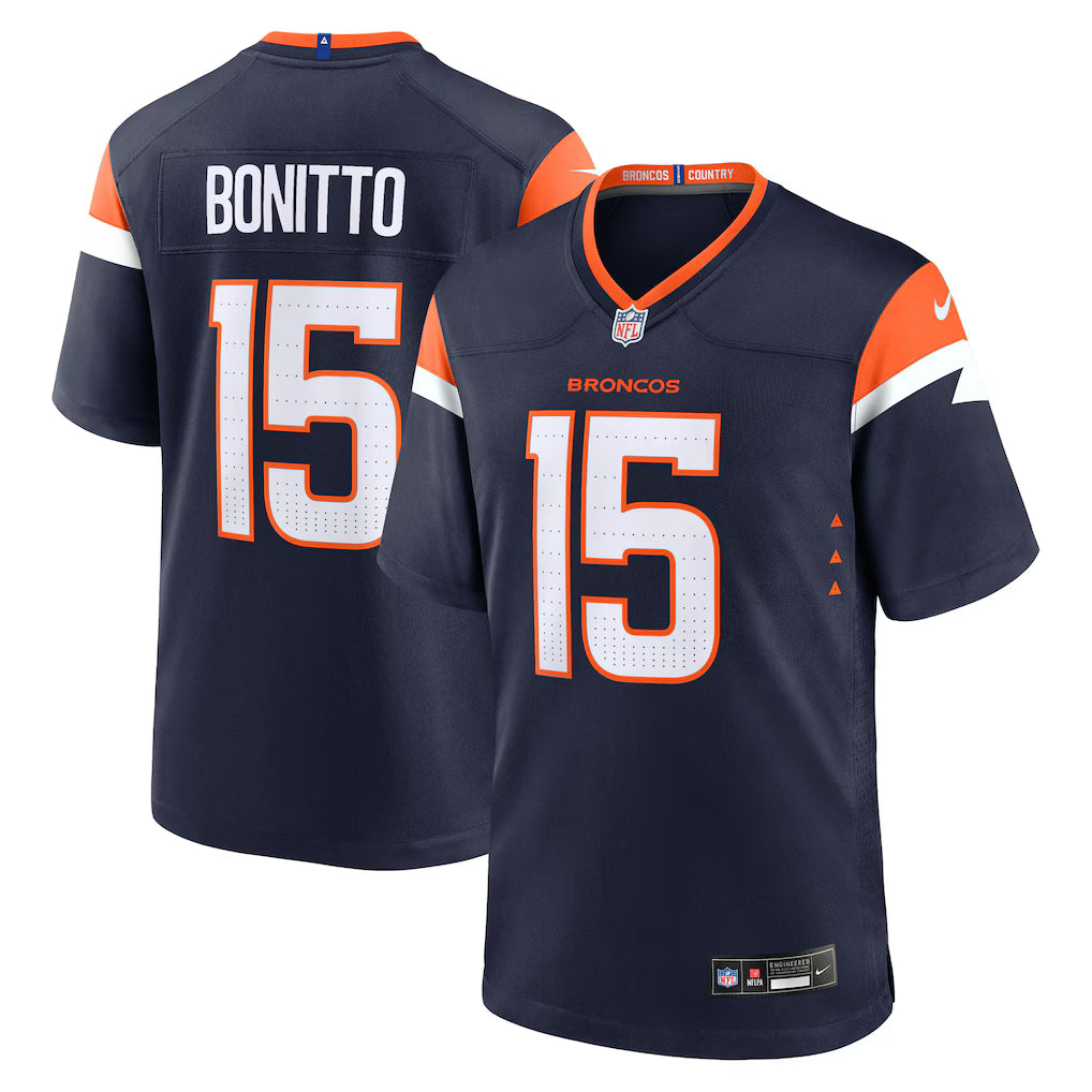 Denver Broncos NFL Nik Bonitto Nike Alternate Game Jersey – Navy (USA Stock) - UKASSNI