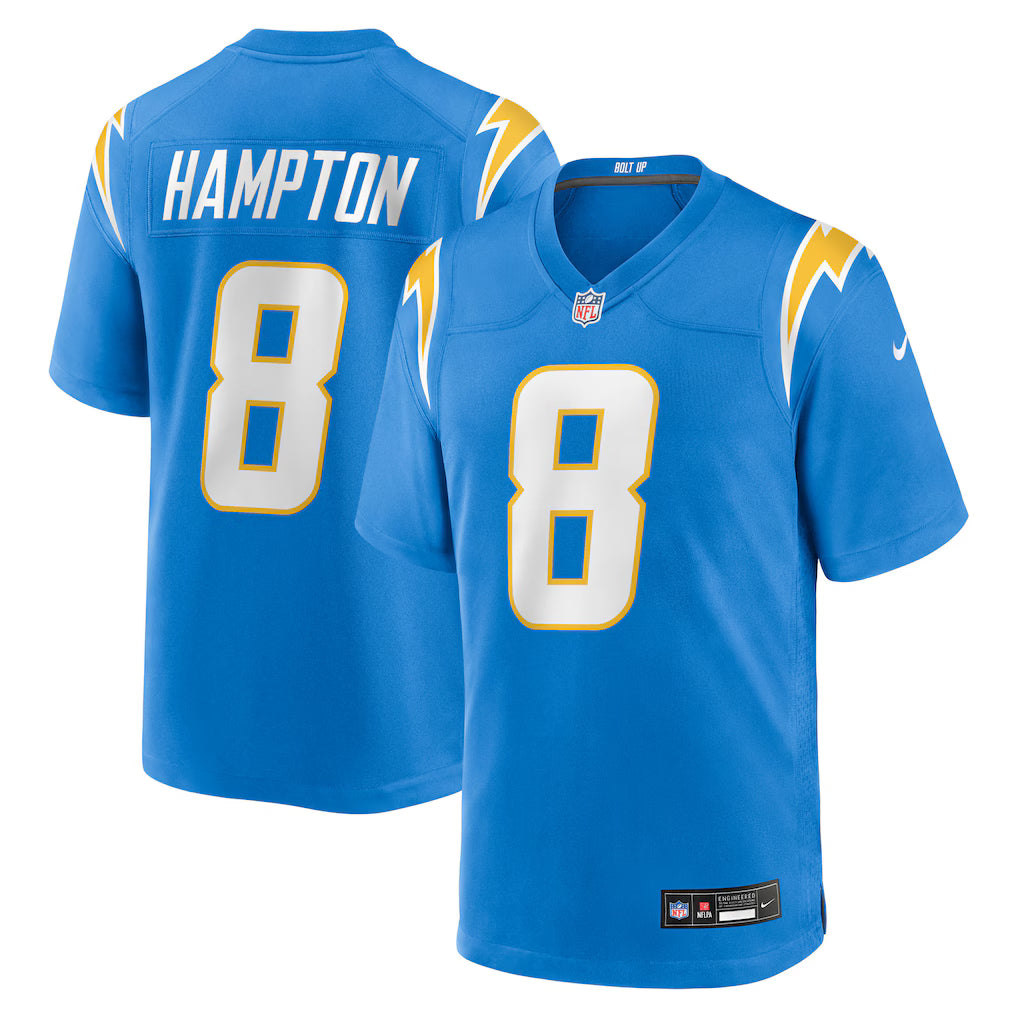 Los Angeles Chargers NFL Omarion Hampton Nike Game Player Jersey – Powder Blue (USA Stock) - UKASSNI