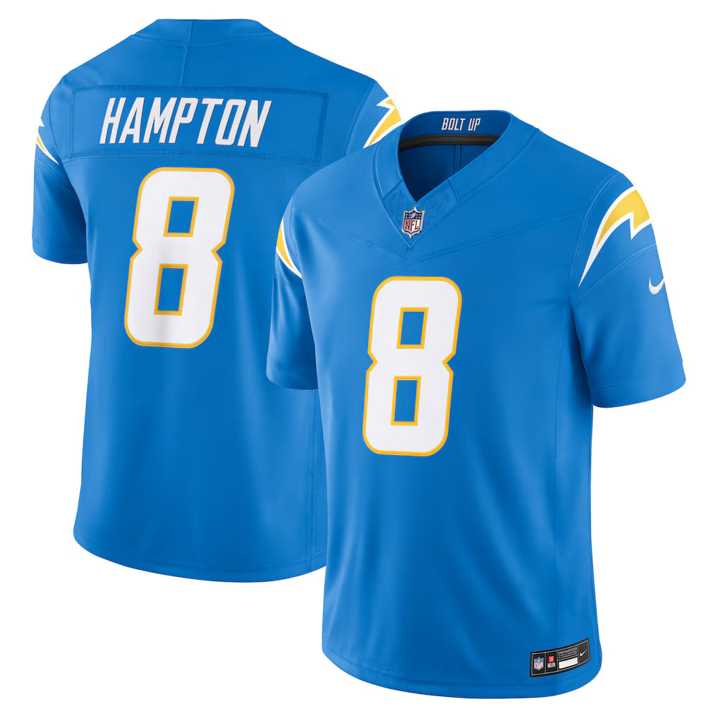 Los Angeles Chargers Omarion Hampton Jersey - NFL Nike Vapor F.U.S.E. Stitched Limited – Powder Blue (USA Sourced)
