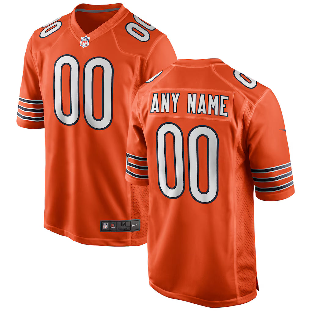 Chicago Bears NFL Nike Alternate Custom Game Jersey – Orange (USA Stock) - UKASSNI