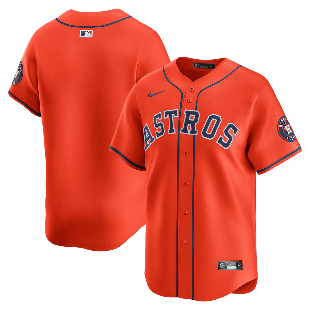 Houston Astros MLB Nike Alternate Limited Jersey – Orange (USA Stock)