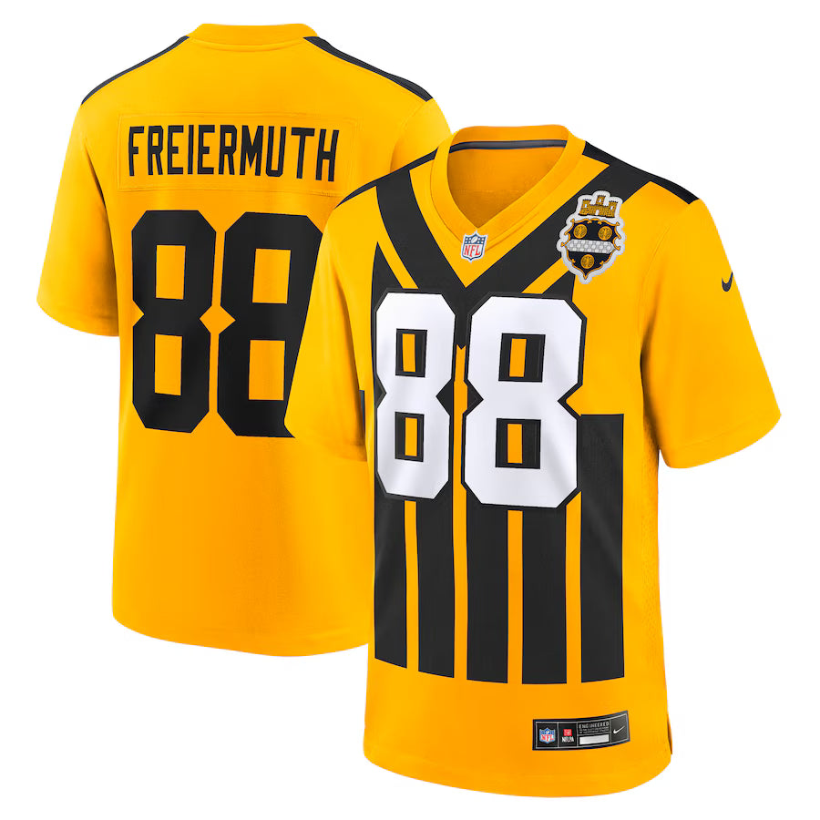 Pat Freiermuth Pittsburgh Steelers NFL Nike Alternate 1933 Throwback Game Jersey – Gold (USA Stock) - UKASSNI