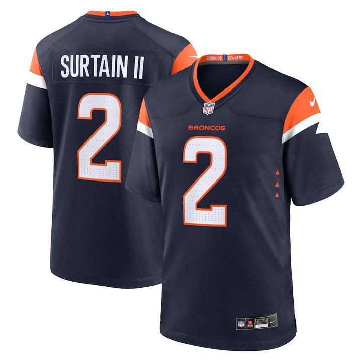 Denver Broncos NFL Patrick Surtain II Nike Mile High Collection Alternate Game Jersey – Navy – Large (UK Stock)