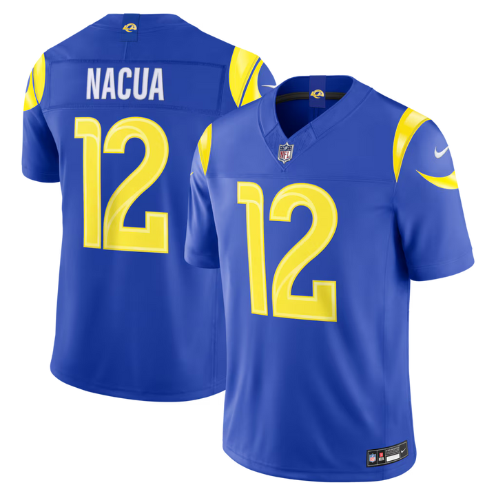 Los Angeles Rams Puka Nacua Jersey - NFL Nike Vapor F.U.S.E. Stitched Limited – Royal (USA Sourced) - UKASSNI