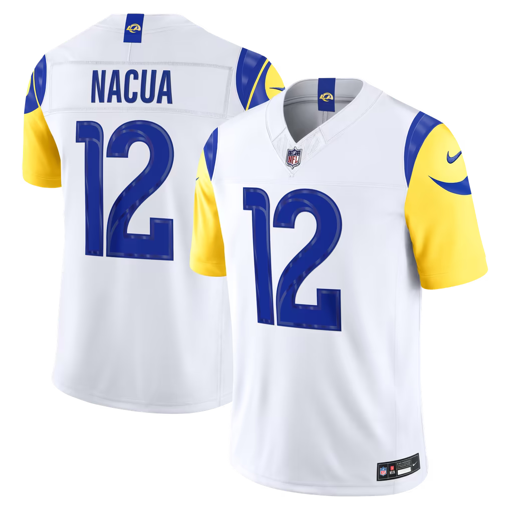 Los Angeles Rams Puka Nacua Jersey – NFL Nike Vapor F.U.S.E. Stitched Limited – 3 Colours (USA Sourced)