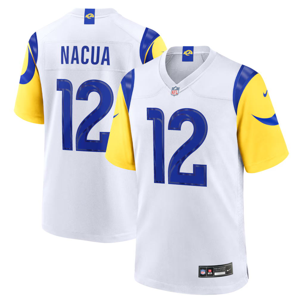 Los Angeles Rams NFL Puka Nacua Nike Game Player Jersey – White (USA Stock) - UKASSNI