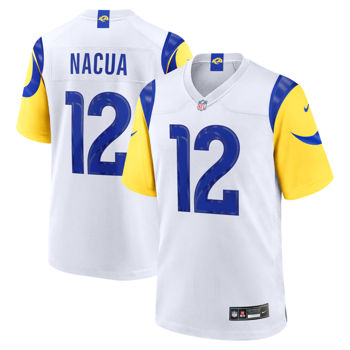 Los Angeles Rams NFL Puka Nacua Nike Game Player Jersey – White (USA Stock) - UKASSNI