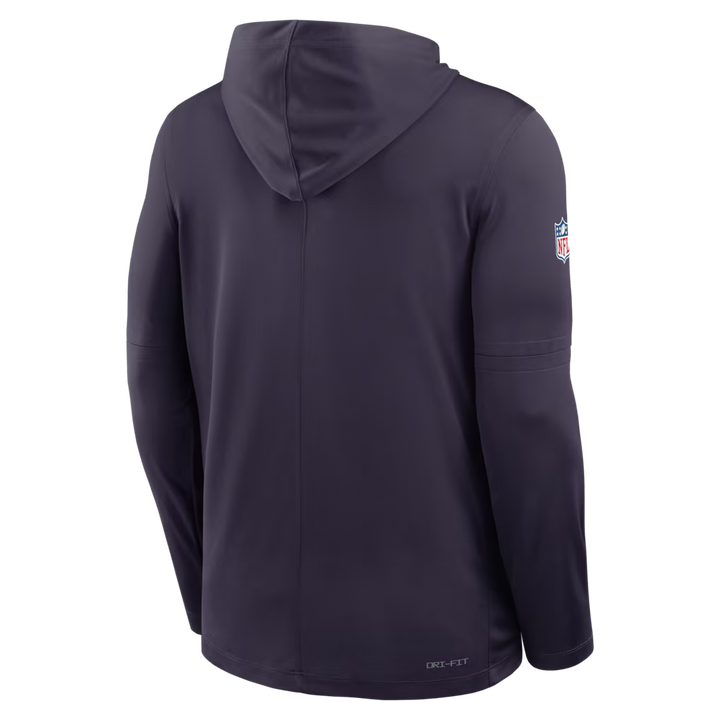 Minnesota Vikings Hooded Long Sleeve Top – NFL Nike Rivalries Collection Sideline Lightweight – Purple (USA Sourced)