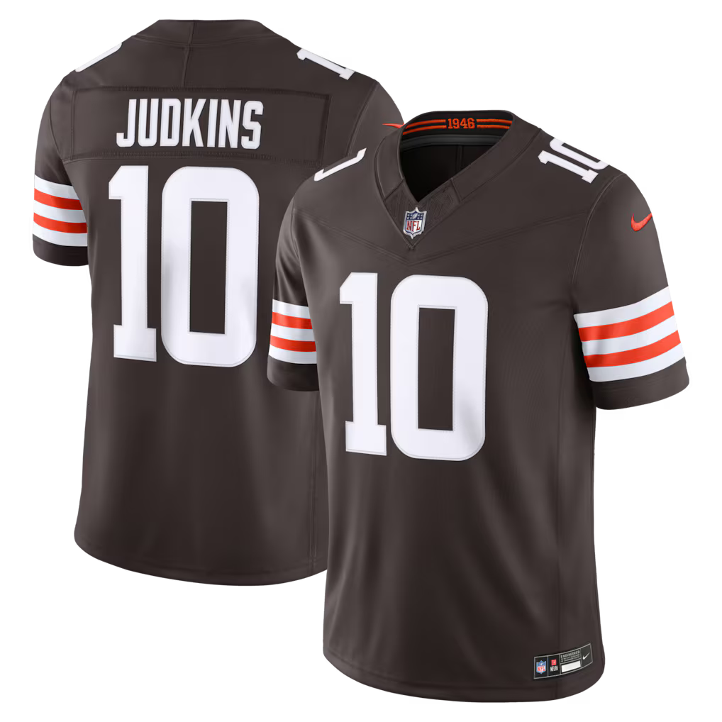 Cleveland Browns Quinshon Judkins Jersey - NFL Nike Vapor F.U.S.E. Stitched Limited – Brown (USA Sourced)