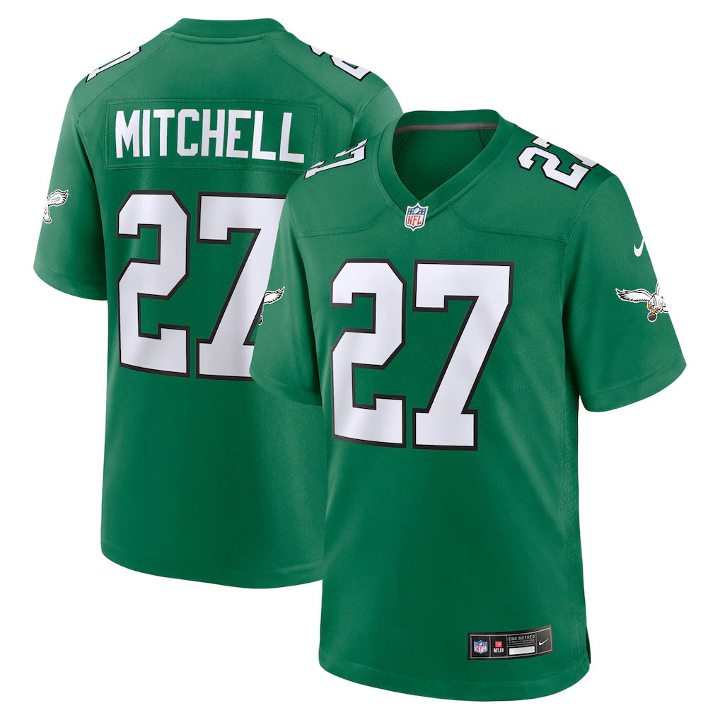 Philadelphia Eagles NFL Quinyon Mitchell Nike Alternate Game Jersey – Kelly Green (USA Stock) - UKASSNI