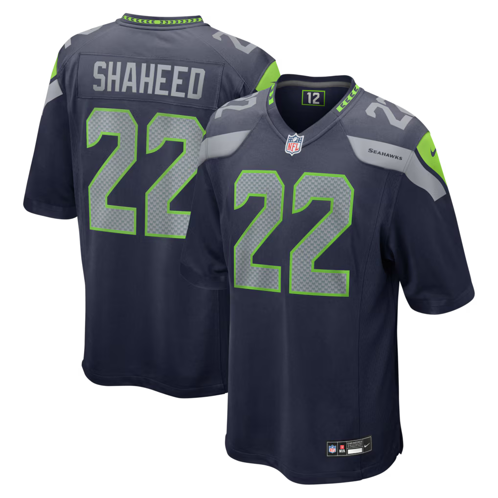 Seattle Seahawks NFL Rashid Shaheed Nike Team Game Jersey – College Navy (USA Stock) - UKASSNI
