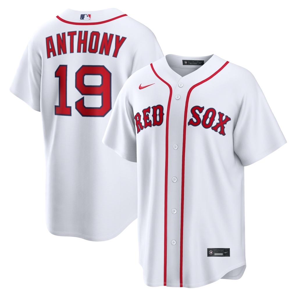 Boston Red Sox MLB Roman Anthony Nike Home Replica Jersey – White – (USA Stock) - UKASSNI