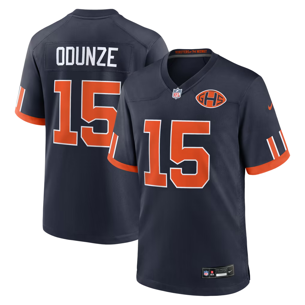 Chicago Bears Rome Odunze Jersey – NFL Nike 2026 Rivalries Collection Game – Navy (USA Sourced)
