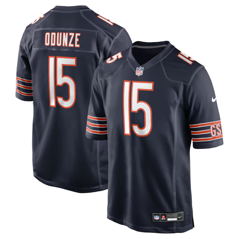 Chicago Bears NFL Rome Odunze Nike Player Game Jersey – Navy (USA Stock) - UKASSNI