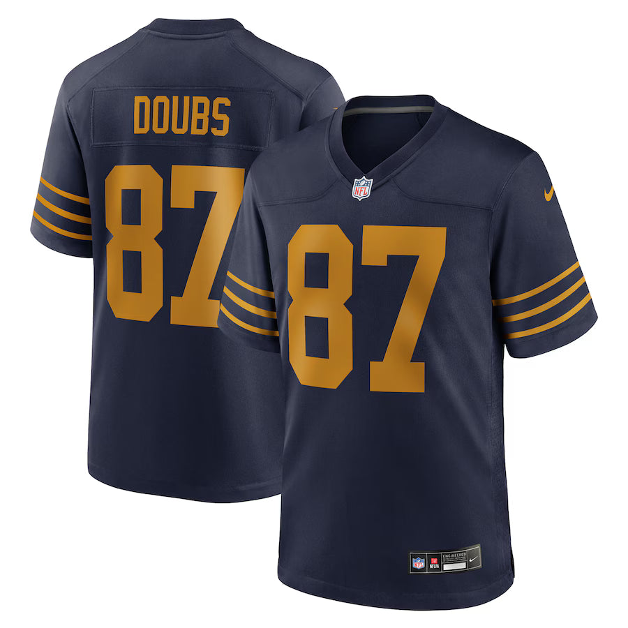 Green Bay Packers NFL Romeo Doubs Nike The 1923 Classic Game Jersey – Navy (USA Stock) - UKASSNI