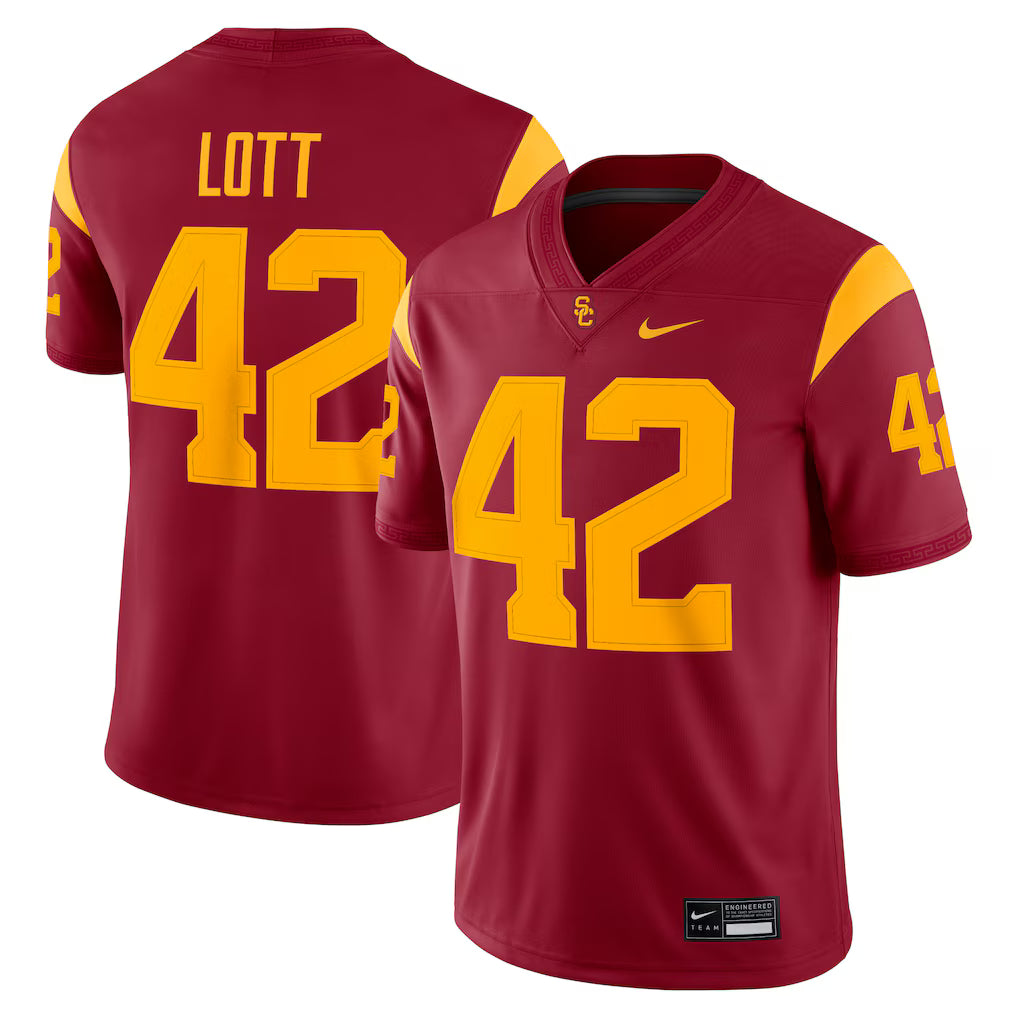 USC Trojans Ronnie Lott Jersey – NCAA Nike Alumni Game – Cardinal (USA Sourced)