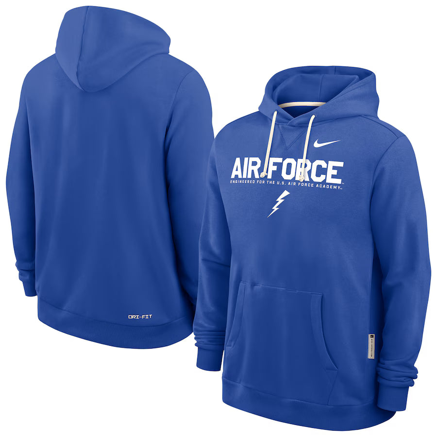 Air Force Falcons Nike 2025 Sideline Performance Pullover Hoodie – Royal (USA Stock) - UKASSNI